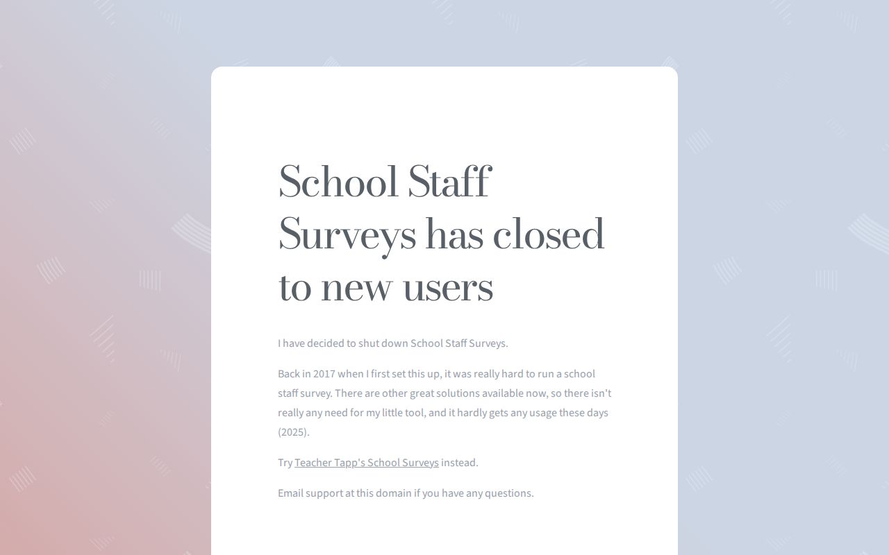 School Staff Surveys